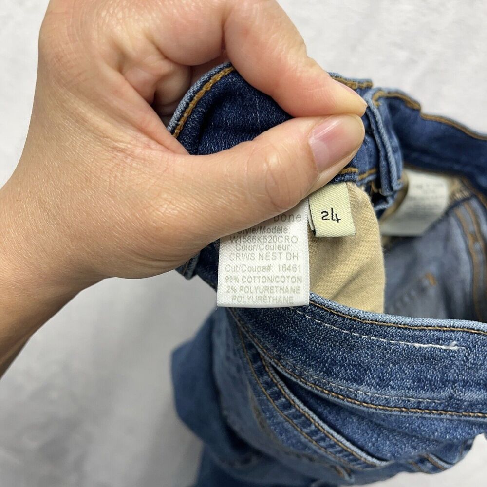 Rag & Bone 10 Inch Ankle Skinny Women’s Sz‎ 24 Raw Hem Medium Wash Side Split - Picture 6 of 14